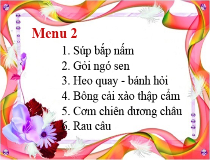 menu chay 2