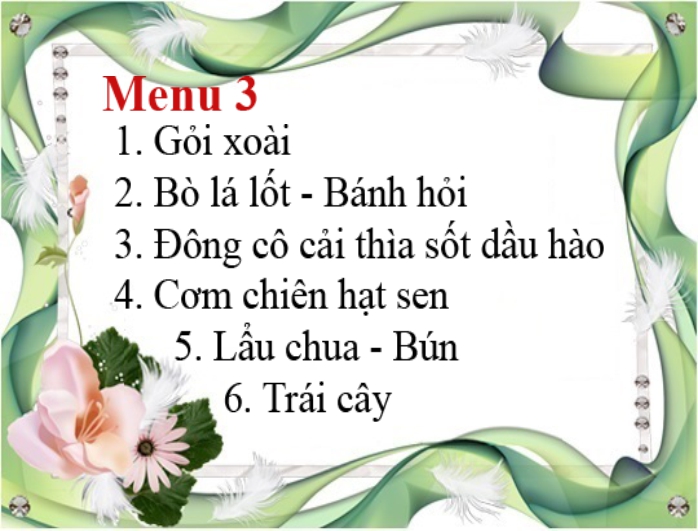 menu chay 3