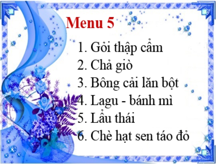 menu chay 5